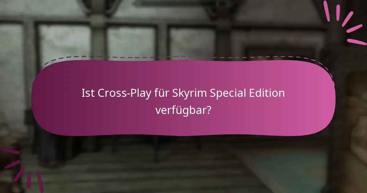 Wie funktioniert der plattformübergreifende Zugang für Skyrim Special Edition?